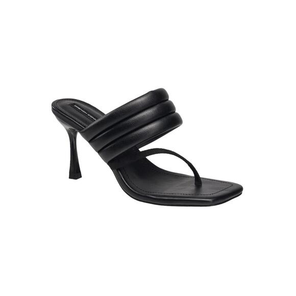 French Connection Shoes - French Connection Womens Valerie Vegan Leather Slip On Heel Sandals Size 9 NWB